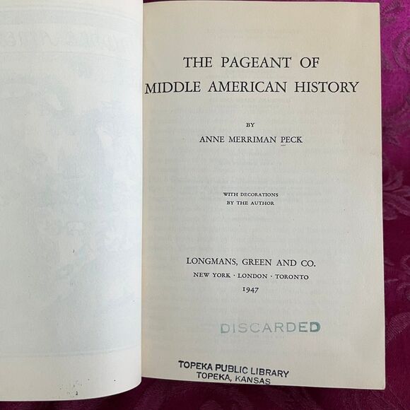 1947 Vintage Book: The Pageant of Middle American History First Edition (stated) - Picture 4 of 12